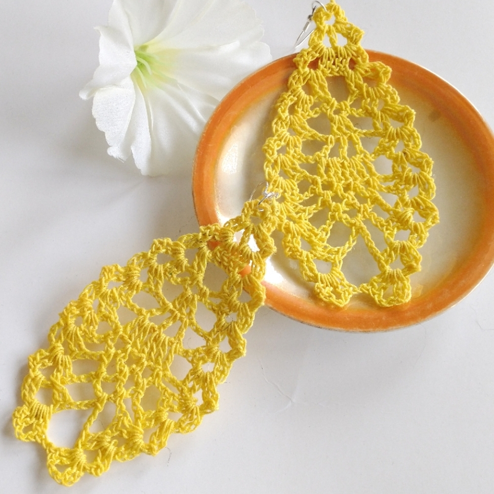 ☀️Lace, earrings, lightweight, Handmade Boho